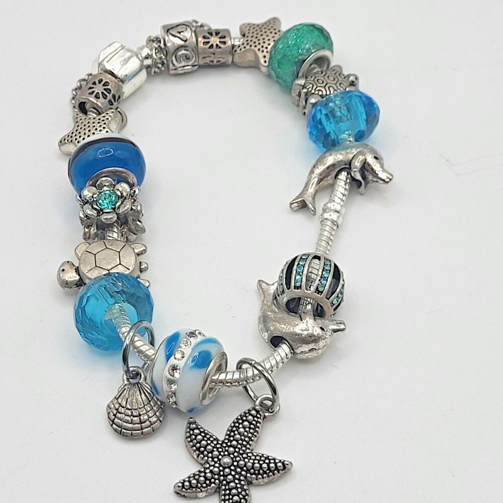 Ocean Beach Charm Bracelet. Charm Bracelets. Beach Bracelets.Ocean Bracelets